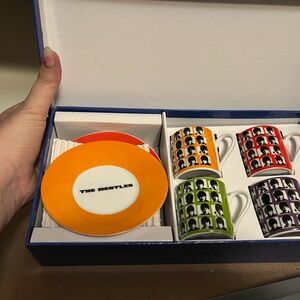 Colorful Beatles Espresso Mug and Saucer Set